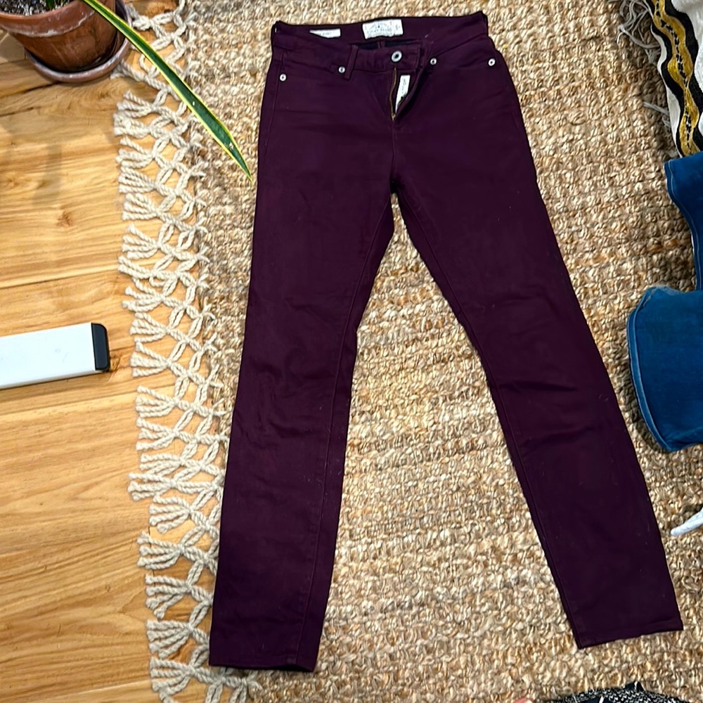 burgundy Hayden skinny Lucky Brand jeans size 25